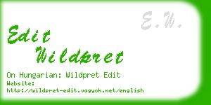 edit wildpret business card